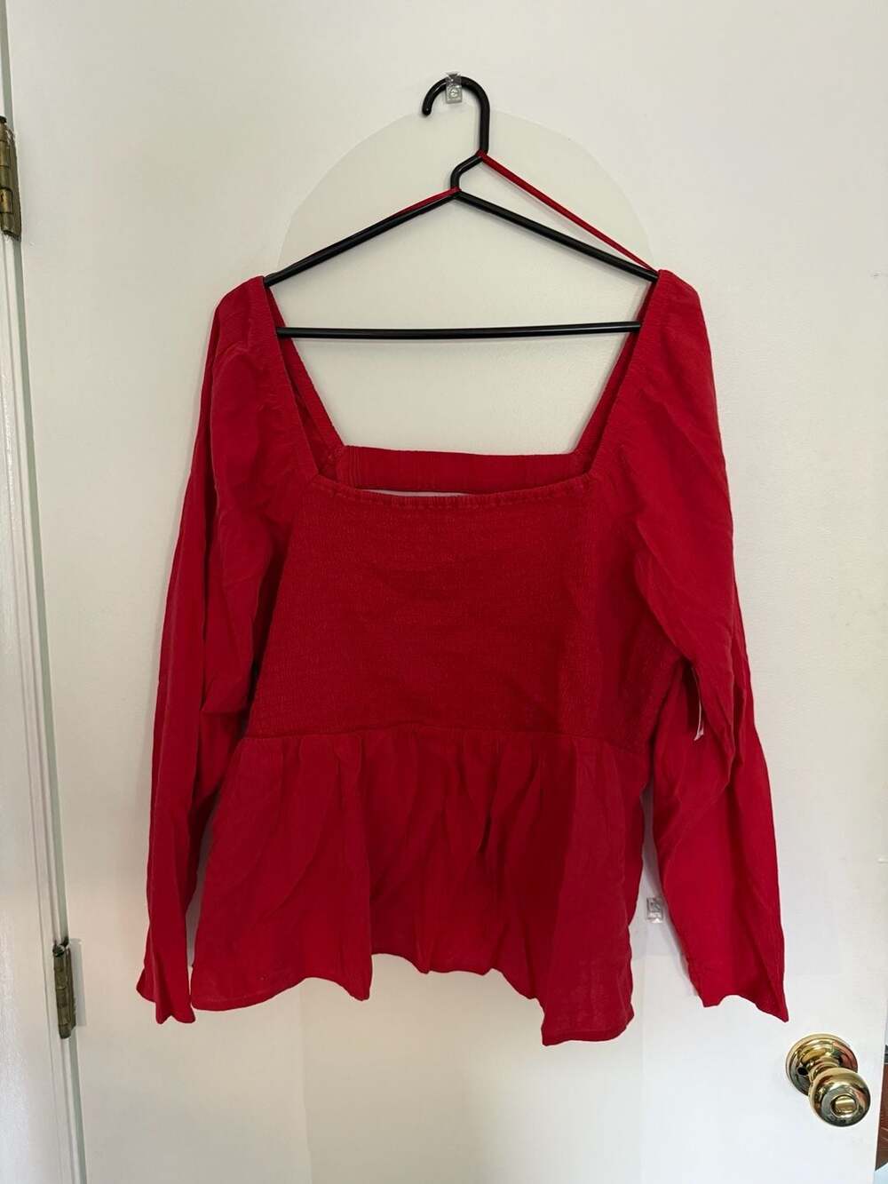 Old Navy Red Smocked Square-Neck
